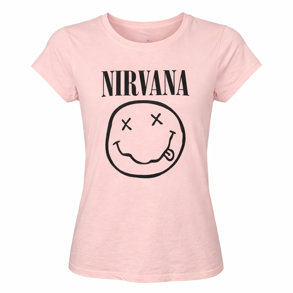 NIRVANA Light‎ Pink Smiley Tee